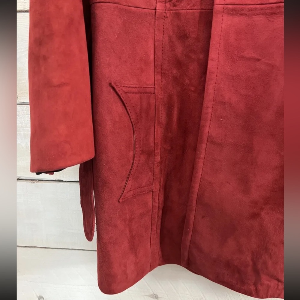 VTG 70s Marquis of London Made in Canada Suede Leather Jacket Red Sz M - Picture 5 of 5